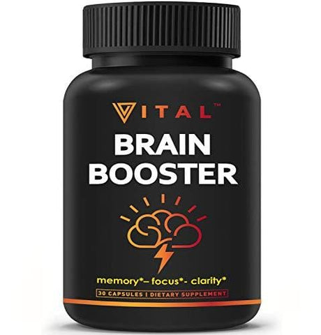 Brain Supplement Nootropics Booster - Enhance Focus, Boost Concentration, Improve Memory & Clarity For Men & Women, Ginkgo Biloba, DMAE, Mind Enhancement, IQ Neuro Energy, Vitamin B12, Bacopa Monnieri