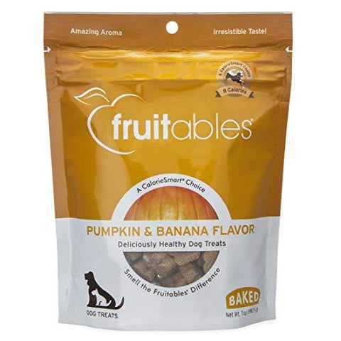 Fruitables Baked Dog Treats Pumpkin & Banana Flavor 7 Oz