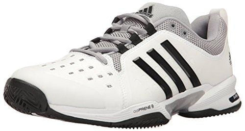 adidas  Barricade Classic Wide 4E Tennis Shoe,White/Core Black/Mid Grey,10 US