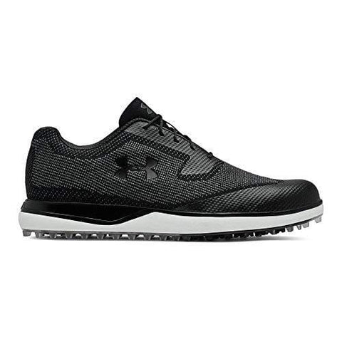 Under Armour Men's Tour Tips Knit Spikeless Golf Shoe, Black (001)/Graphite, 13