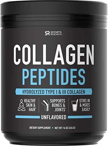 Collagen Peptides Powder (16oz) | Grass-Fed, Certified Paleo Friendly, Non-Gmo and Gluten Free - Unflavored