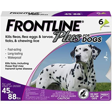 Frontline Plus for Dogs 4588 lbs Purple, 6 Month