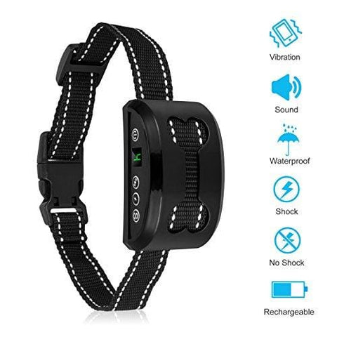 Bark Collar, Rechargeable Anti Dog Bark Collar 7 Adjustable Sensitivity Intensity Levels Harmless Bark Collars Small Medium Large Dog