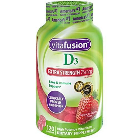 Vitafusion Extra Strength Vitamin D3 Gummy Vitamins, 120 ct