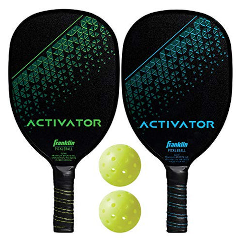Franklin Sports Pickleball Paddle and Ball Set -Wooden Pickleball Rackets + Pickleballs - 2 Players - Activator - USA Pickleball (USAPA) Approved