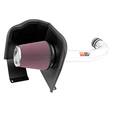 K&N Cold Air Intake Kit with Washable Air Filter: 2014-2020 Chevy/GMC/Cadillac (Silverado 1500, Suburban, Tahoe, Sierra 1500, Yukon, Yukon Denali, Escalade) V8, Polished Metal Finish, 77-3082KP