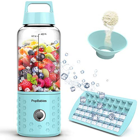 Portable Blender, PopBabies Personal Blender, Smoothie Blender. Rechargeable USB Blender