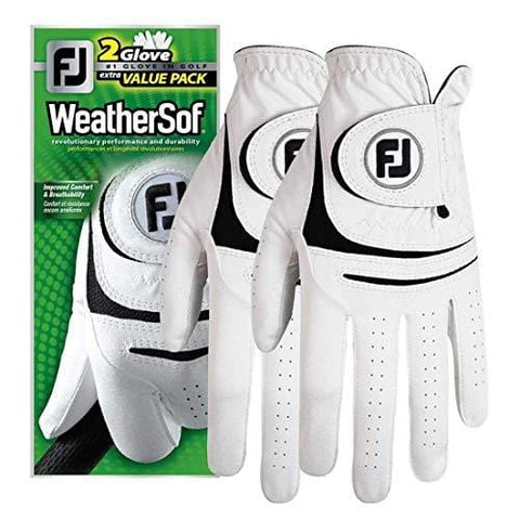New FootJoy WeatherSof Mens Golf Gloves (2 Pack) (Medium, Worn on Left Hand)
