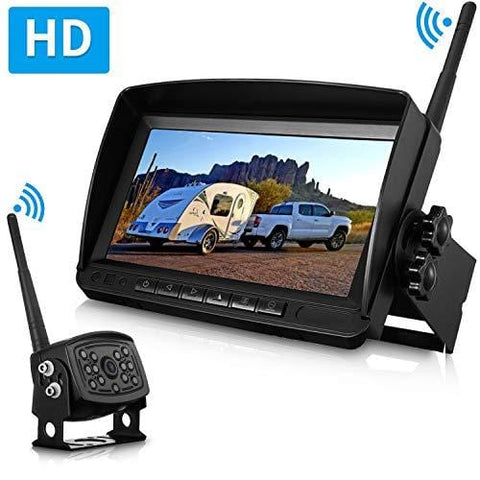 DohonesBest Digital Wireless Backup Camera High-Speed Observation System for Car/Pickup/RV/Truck/Trailer/Camper/5th Wheel with 7"HD Monitor IP69K Waterproof Night Vision Continuous/Reverse Use
