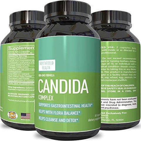 Candida Detox Cleanse Complex with Probiotics Digestive Enzymes Oregano Leaf Extract for Weight Loss Digestive Health Energy Antibacterial Antimicrobial Supplement for Women & Men (60 CAP's)