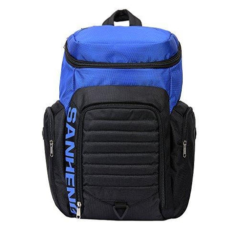 SANHENG Sports Backpack Cooler Large Capacity with Headphone Hole, 15 inch Laptop Backpack with Deputy Storehouse for Basketball (L)