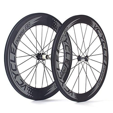 VCYCLE Nopea 700C Road Bike Carbon Wheelset Clincher Front 60mm Rear 88mm Shimano or Sram 8/9/10/11 Speed