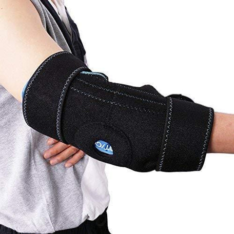 Gel Pack with Elbow Support Wrap for Cold Hot Therapy by LotFancy - Hot Cold Ice Pack for Injuries, Sprained Elbows, Tendonitis, Arthritis, and Other Sports Injuries