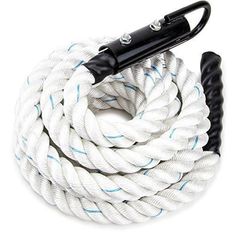 Crown Sporting Goods 20' Thick 1.5" White Poly DAC Gym Climbing Rope