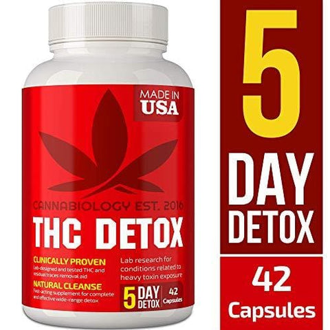 THC Detox Made in USA - BIO-Cleanse - Liver Detox, Urinary Tract & Kidney Cleanse - 5 Day Detox - Broad-Spectrum Toxin Cleanse - Natural THC Remover - Milk Thistle, Cranberry - Vegetarian Capsules