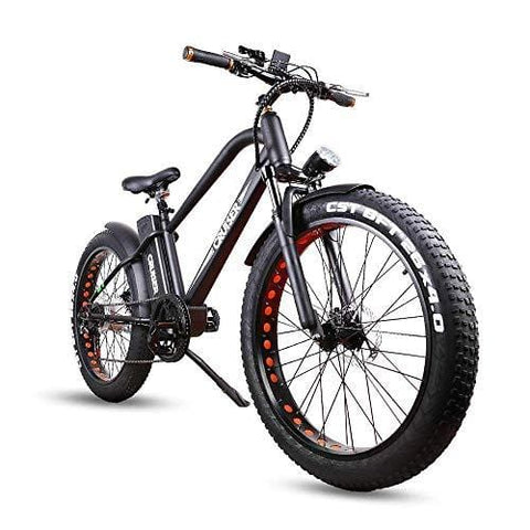 NAKTO Fat Tire Electric Bicycle 500W High Speed Brushless Motor and Detachable Waterproof Lithium Battery Electric Bikes Beach Snow ebike