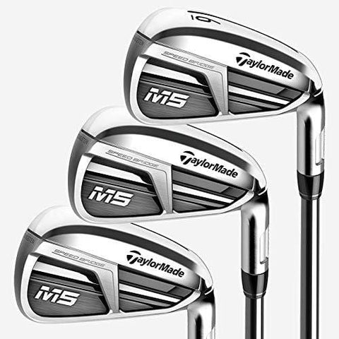 TaylorMade Golf M5 Iron Set 4-PW, Right Hand, Stiff Flex Shaft: Mitsubishi Tensei Orange