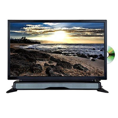 AXESS TVD1804-24 24" HD TV/DVD Combo with External Soundbar Speaker, SD Card, AC/DC Power, HDMI Port, Remote Control