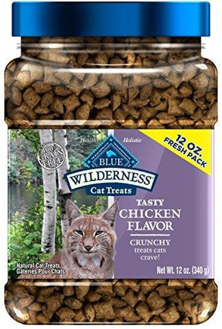 Blue Buffalo Wilderness Crunchy Cat Treats Grain Free Chicken 12Oz