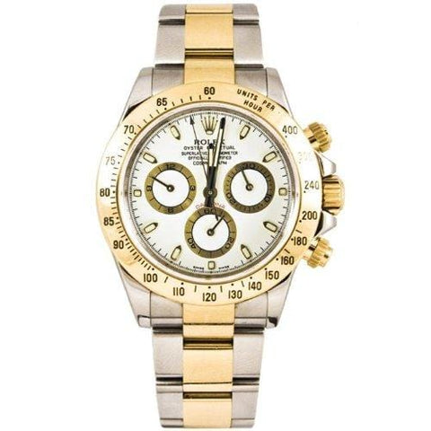 GENUINE MANS ROLEX DAYTONA 18SS WHITE DIAL 116523