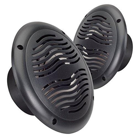 Magnadyne WR65B Waterproof 6 1/2 INCH 2-Way Speakers with Integrated Grill/Frame (Sold as a Pair in Black)