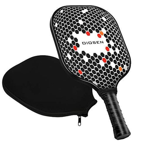 OIOSEN Graphite 1.0 Pickleball Paddle, USAPA Approved Pickleball Racket Honeycomb Composite Core with Portable Racquet Cover Case/1 Carrying Bag/1 Blue Overgrip