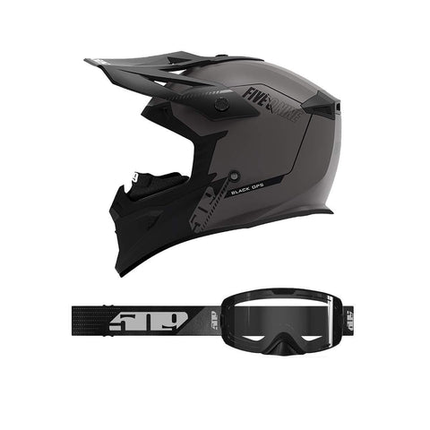 509 Tactical Helmet/Kingpin Goggle Combo - Black Ops (XL)
