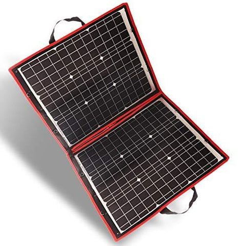 DOKIO 80 Watts 12 Volts Monocrystalline Foldable Solar Panel with Inverter Charge Controller
