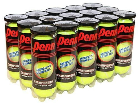 Penn Championship Tennis Balls - Extra Duty Felt Pressurized Tennis Balls - 15 Cans, 45 Balls