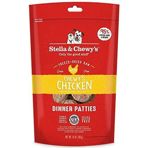 Stella & Chewy's Freeze-Dried Raw Chewy's Chicken Dinner Patties Grain-Free Dog Food, 14 oz bag