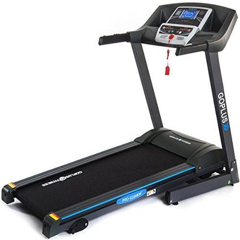 Goplus 2.25HP Folding Treadmill Electric Support Motorized Power Running Fitness Jogging Incline Machine g Fitness Jogging Incline Machine Fitness Jogging Incline Machine Black Jaguar Ⅱ(Classic)
