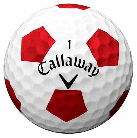 Callaway Chrome Soft Golf Balls, Prior Generation, (One Dozen), White/Red Truvis Pattern [product _type] Callaway - Ultra Pickleball - The Pickleball Paddle MegaStore