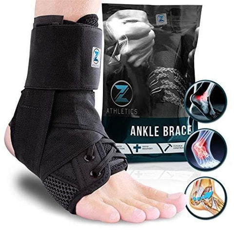 Zenith Ankle Brace, Lace Up Adjustable Support – for Running, Basketball, Injury Recovery, Sprain! Ankle Wrap for Men, Women, and Children