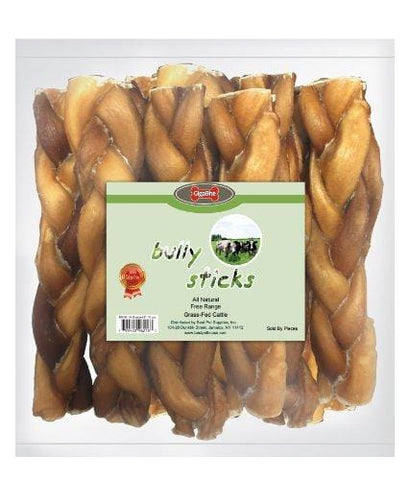 GigaBite 6 Inch Low-Odor Braided Bully Sticks (10 Pack) – USDA & FDA Certified All Natural, Free Range Beef Pizzle Dog Treat – by Best Pet Supplies