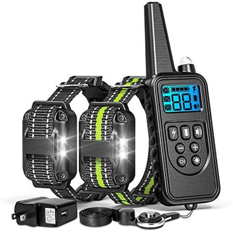 FunniPets Dog Training Collar, 2600ft Range Dog Shock Collar with Remote Waterproof Electronic Dog Collar for Medium and Large Dogs with 4 Training Modes Light Static Shock Vibration Beep