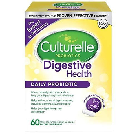 Culturelle Daily Probiotic, 60 count Digestive Health Capsules | Works Naturally with Your Body to Keep Digestive System in Balance* | With the Proven Effective Probiotic