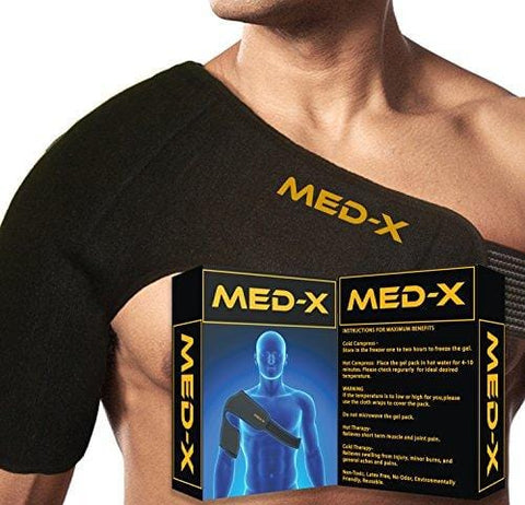 Shoulder Wrap Gel Ice Hot/Cold Pack for Shoulder Injury Pain Relief Therapy, Rotator Cuff, Rheumatoid Arthritis Treatment, Osteoarthritis, Bursitis, Tendinitis, AC Joint, Sports Injuries
