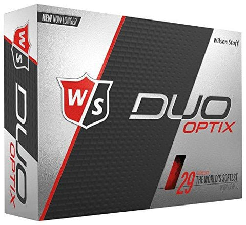 Wilson Staff Duo Soft Optix Golf Balls, Red