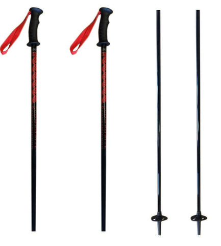 K2 composite Power Ski Poles Ski Skiing Pole with Tab Grip 34" 36" 38" 40" 54" (40" or 100cm, Red-Black)