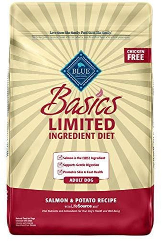Blue Buffalo Basics Limited Ingredient Diet, Natural Adult Dry Dog Food, Salmon & Potato 24-lb