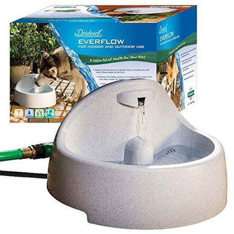 PetSafe Drinkwell Everflow Indoor/Outdoor Dog and Cat Water Fountain, Pet Drinking Fountain, 192 oz. Water Capacity