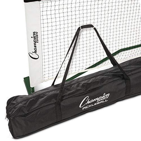 Champion Sports Portable Pickleball Net: Regulation Size Pickle Ball Net System - Easy Assembly Pickleball Nets with Carry Bag - 22’ Wide x 36” Tall