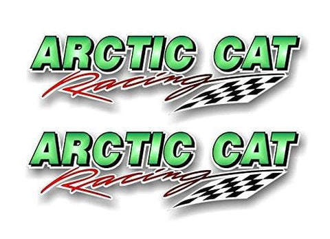 2 Arctic CAT Racing Vinyl Sticker Decals Graphics for Truck Snowmobile Sled Trailer Decal Stickers ((2) 3.5"x 12")