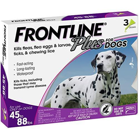 Frontline Plus for Dogs 4588 lbs Purple, 3 Month