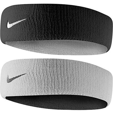 Nike Dri-Fit Home & Away Headband (One Size Fits Most, White/Black)