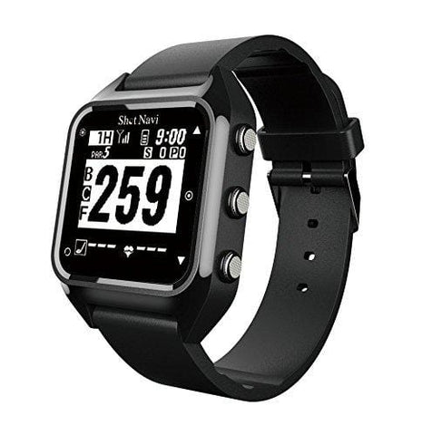 Shot Navi Hug - Golf GPS Watch with Heart Rate (Black)
