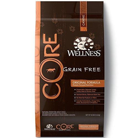 Wellness Core Natural Grain Free Dry Dog Food, Original Turkey & Chicken, 26-Pound Bag