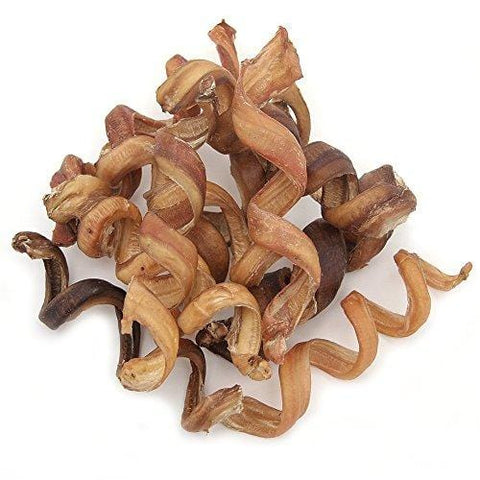 GigaBite 6 Inch Odor-Free Spiral Bully Sticks (10 Pack) - USDA & FDA Certified, All Natural, Curly Bully Spring Dog Treat - By Best Pet Supplies