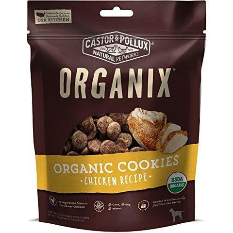 Castor & Pollux Organix Organic Dog Cookie Chicken Recipe, 12 Oz Bag