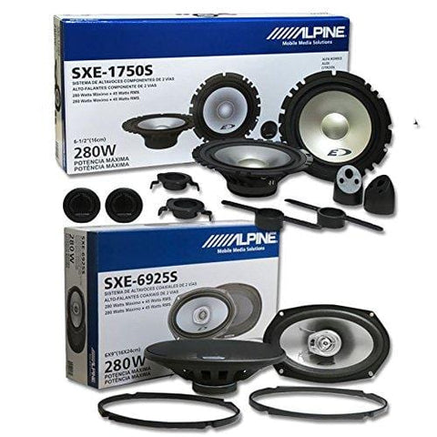 Alpine 6.5" 2-Way Car Audio Component System + SXE-6925S 6x9 2-Way coaxial Speakers Pair